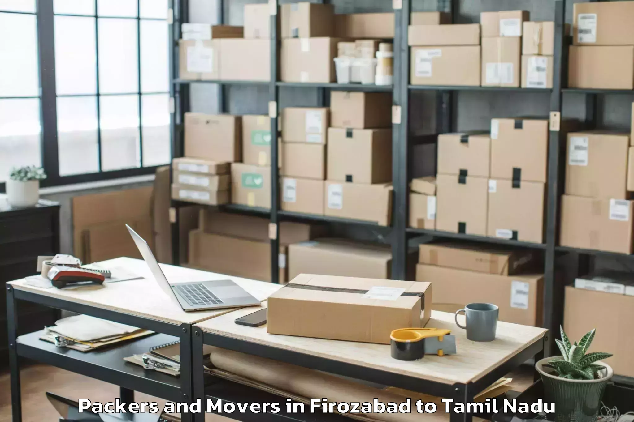 Easy Firozabad to Vedasandur Packers And Movers Booking